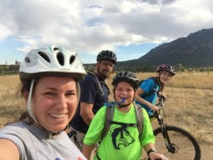 Jenn mountain biking